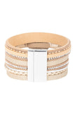 Reno Resin Stone Leather Bracelet