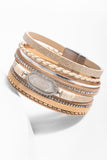 Reno Resin Stone Leather Bracelet