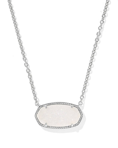 Elisa Silver Statement Short Pendant Necklace