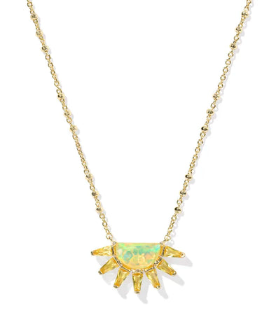 Samantha Sun Gold Short Pendant Necklace