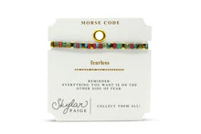 Skylar Paige - FEARLESS - Morse Code Tila Beaded Bracelet - Wild Watermelon