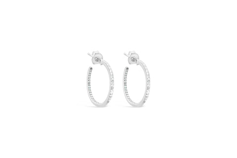 Inside Out Hoop- Silver
