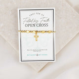 Open Cross Little Saints Bracelet- Gold