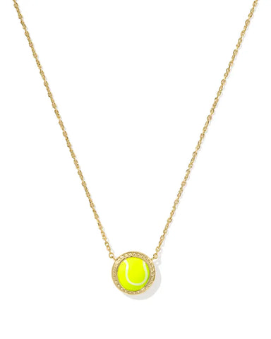 Tennis Gold Short Pendant Necklace