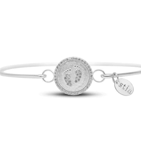 Pavé Icon Bracelet Little Feet- Silver