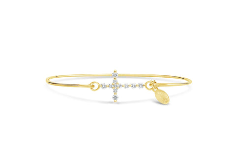 Pavé Icon Bracelet Diamond Prong Cross