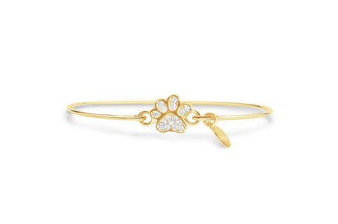 Pavé Paw II Icon Bracelet in Gold Plated Sterling Silver