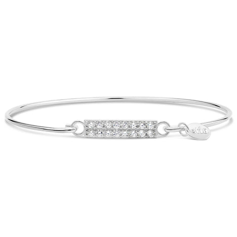 Stia Pavé Icon Bracelet Double Bar