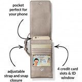 Ferrara Phone Organizer in Zinc Pearl