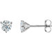 Diamond Earrings 3 Prong Round Stud Martini Setting