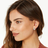 Neptune's Rings Gray Pearl Button Earrings