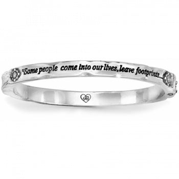 Footprints Hinged Bangle