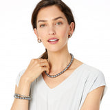 Neptune's Rings Gray Pearl Short Necklace