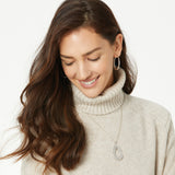 Pebble Open Teardrop Necklace