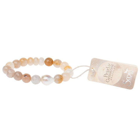 Pearl & Gemstone Bracelet - Ivory Agate