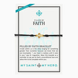 Filled by Faith Bracelet Black/Silver