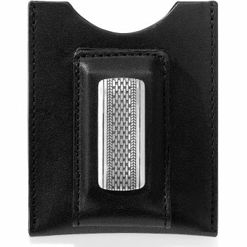 Salina Leather Money Clip in Black