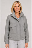 Soft Bomber Jacket in Gray