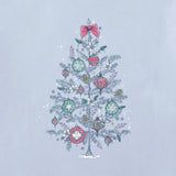 Women's Dreamy Christmas Tree Long Sleeve Crusher Tee in Glacier Blue