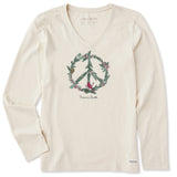 Women's Winter Pines Peace on Earth Long Sleeve Crusher-LITE V