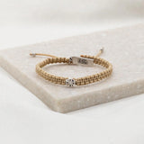 Wonderfully Made Bracelet - Silver Cross - Cream