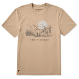 Men's Take it Outside Sunset Short Sleeve Crusher Tee