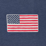 Men's Old Glory Short Sleeve Crusher Tee in Blue