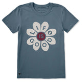 Women's Life is Good Daisy Petals Short Sleeve Crusher Tee