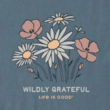 Women's Wildly Grateful Bouquet Short Sleeve Crusher Vee