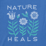 Women's Nature Heals Floral Lightweight Sleep Tee in Blue