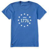 Women's Since 1776 Short Sleeve Tee in Blue