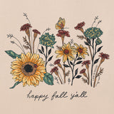 Women's Happy Fall Wildflowers Short Sleeve Crusher Tee