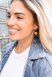 Lennox Earrings - Olive Tortoise