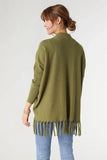 Heavenly Luxe Fringe Sweater in Olive