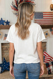 Patriot Star Patched Mineral Washed Tee in White