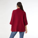 Heavenly-Luxe Short Sleeve Funnel Neck with Button Detail