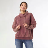 Vintage Antique Wash Sweatshirt in Burgundy