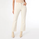 Baby Bootcut with Frayed Ankle Bottom in Feather