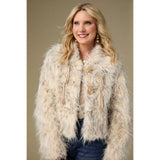 Gianna Faux Fur Jacket in Natural