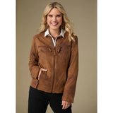 Elway Faux Leather Jacket in Brown