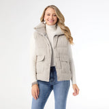Corduroy Down Filled Vest in Gray