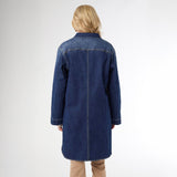 Bambu Soft Button Front Long Denim Shacket