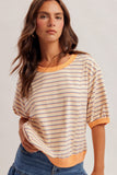 Heart Multi Color Stripe Cotton Top