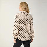 Laura Dot Print Collared Blouse