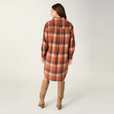 Briella Plaid Button Front Flannel Dress