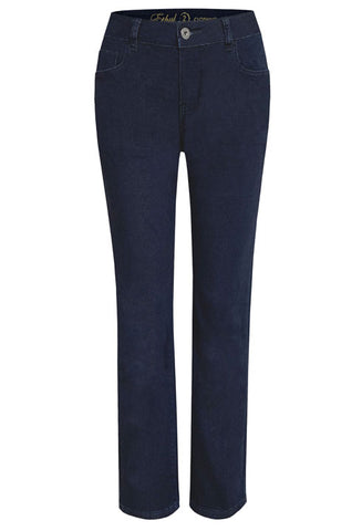 Zip Fly DK Wash Straight Leg Jean