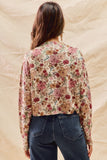 Floral Print Button Front Cardigan