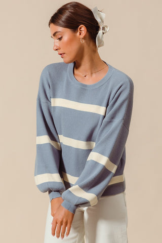 Wide Stripe Sweater Pullover