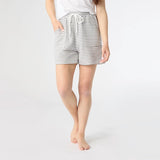 Cozymaxx Quilt Shorts in Grey/White