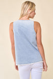 V-NECK DENIM TOP